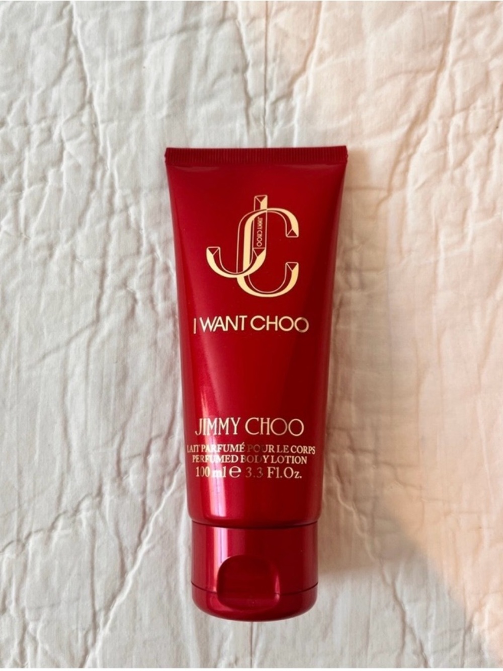 Jimmy Choo I Want Choo Perfumed Body Lotion - Red with Gold Logo